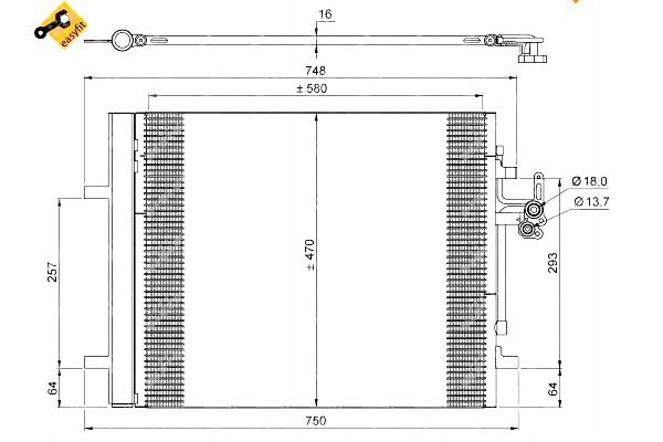 фото №1, Nrf 35884 конденсатор, кондиционер