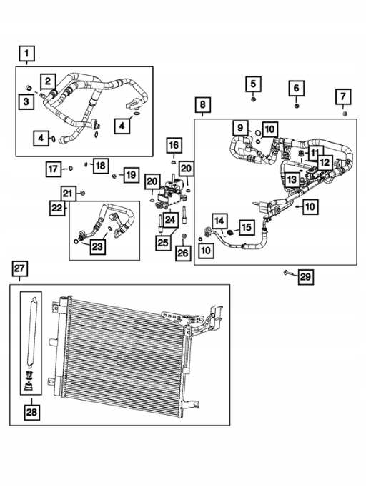 Теплообмінник тепла радіатора jeep wrangler jl 20-24 2.0 electric 68409881ac Недорого