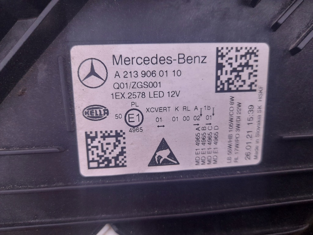 фото №12, Лампа левая mercedes e klasa w213 lift multibeam