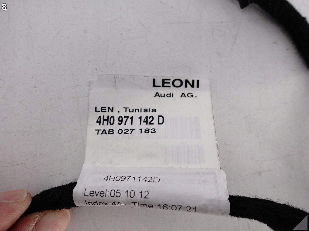 фото №9, Audi a8 s8 4h0 d4 13-17 lift електропроводка джгут двері лівих задня long