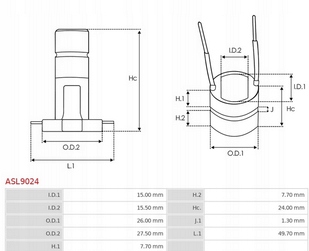 фото №3, Komutator генератора asl9024