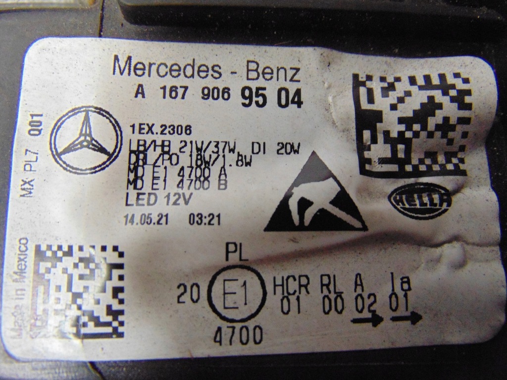 фото №16, Лампа левая перед mercedes gle w167 a16790695043 europa