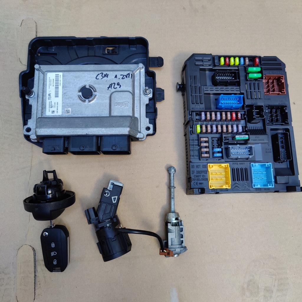 фото №1, Citroen c3 iii бортовий комп'ютер замок запалювання набір 1.2 vti