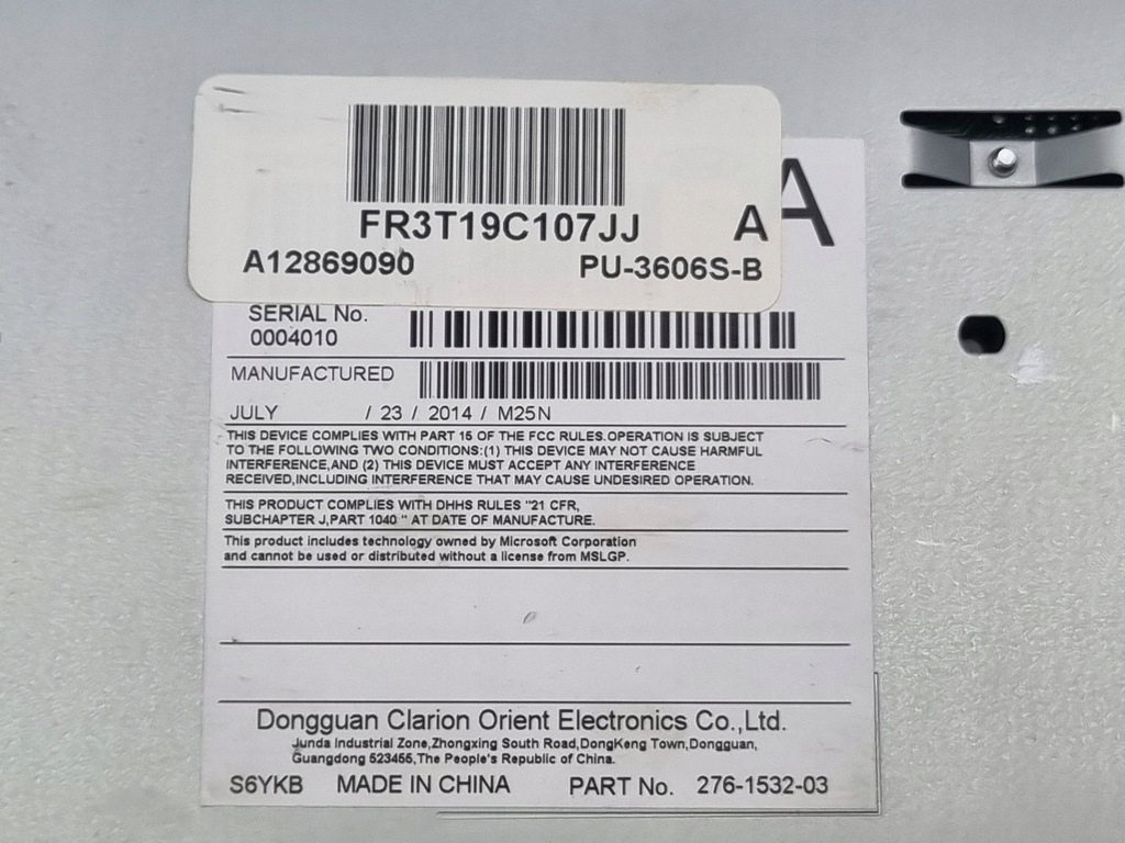 фото №2, Ford mustang vi 2015 панель / радиопроигрыватель cd/dvd/gps