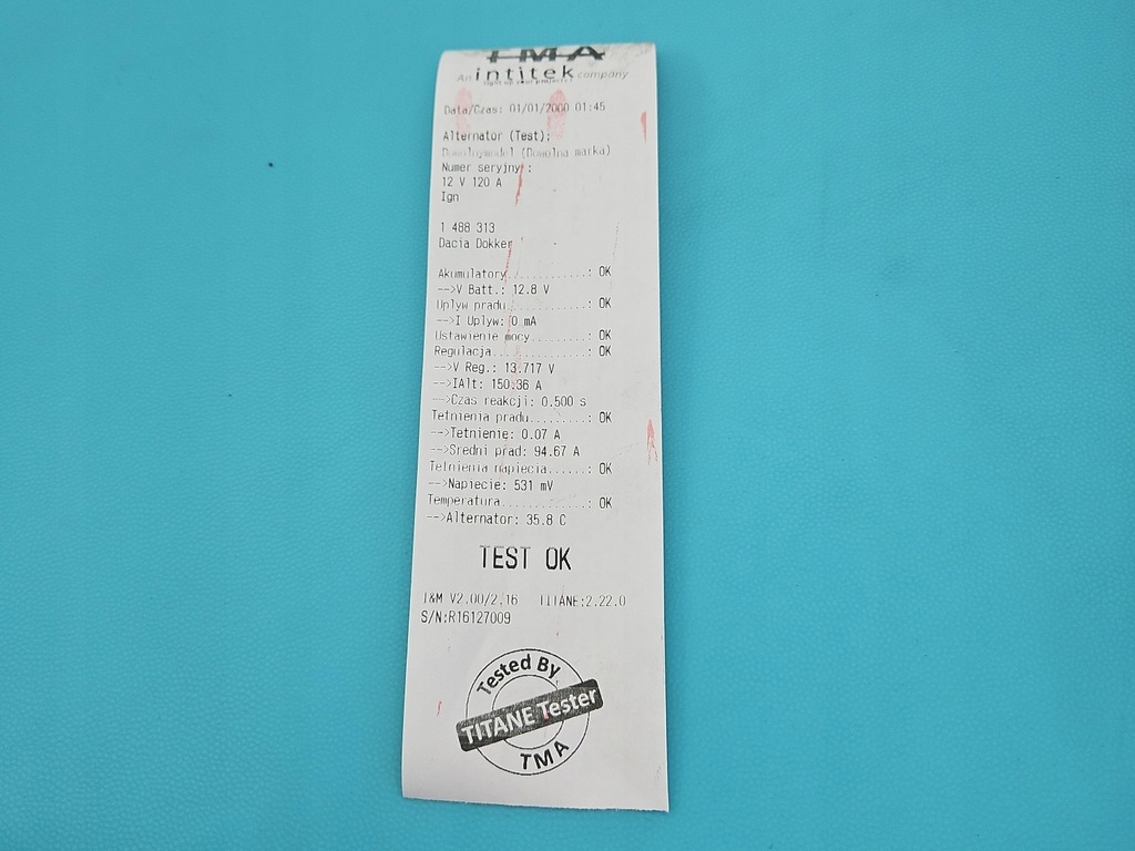 фото №7, Test генератор dacia dokker 231005300r 1.3 tce