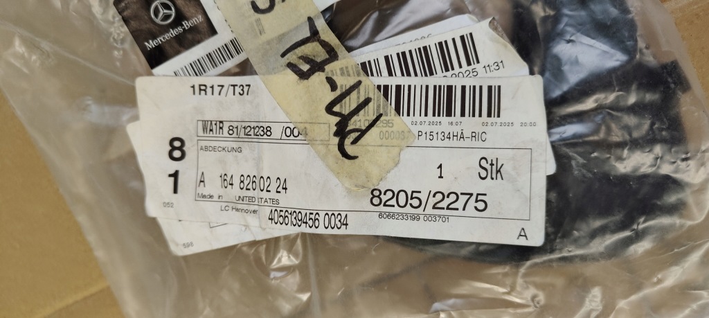 Заглушка решётка бампера правая решётка радиатора mercedes ml w164 рамка противотуманной фары Доставка