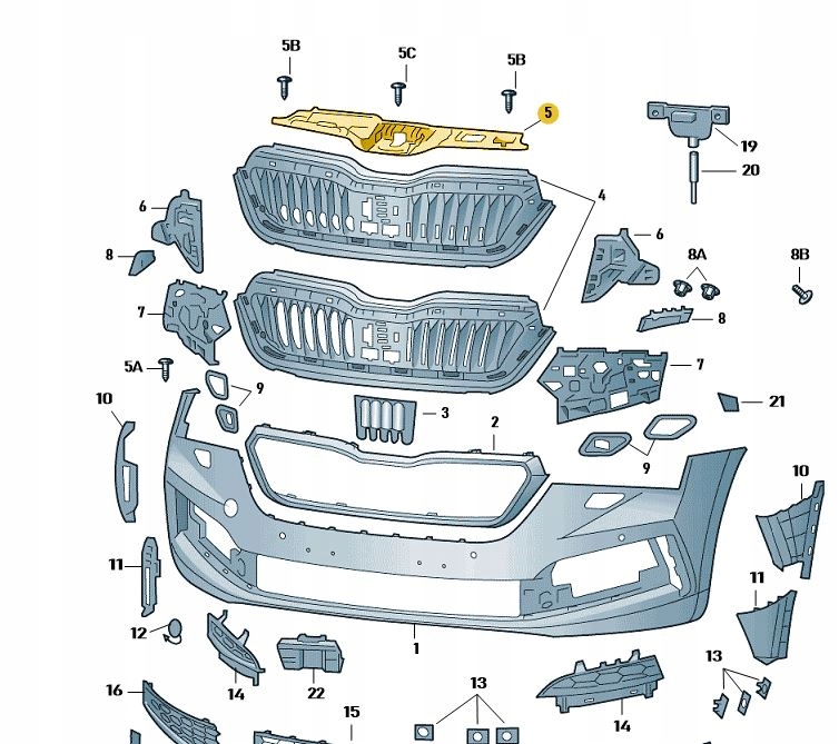 фото №2, Защита поперечина передний лист соединительная skoda scala
