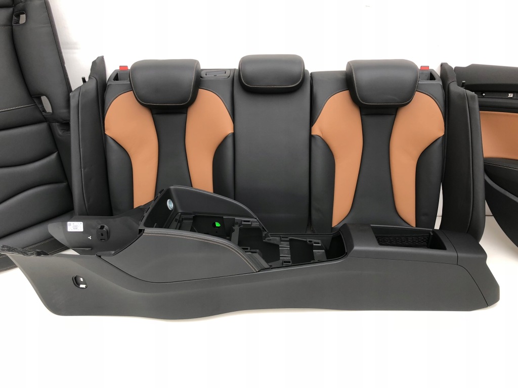 фото №8, Салон кожаный sedan audi a3 8v чёрный коричневый сиденья обшивки заднее сиденье