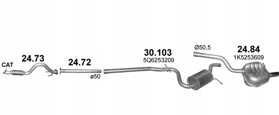 фото №8, Polmo труба соединительная polmostrów 24.72alu skoda yeti 1.2 tsi 09-