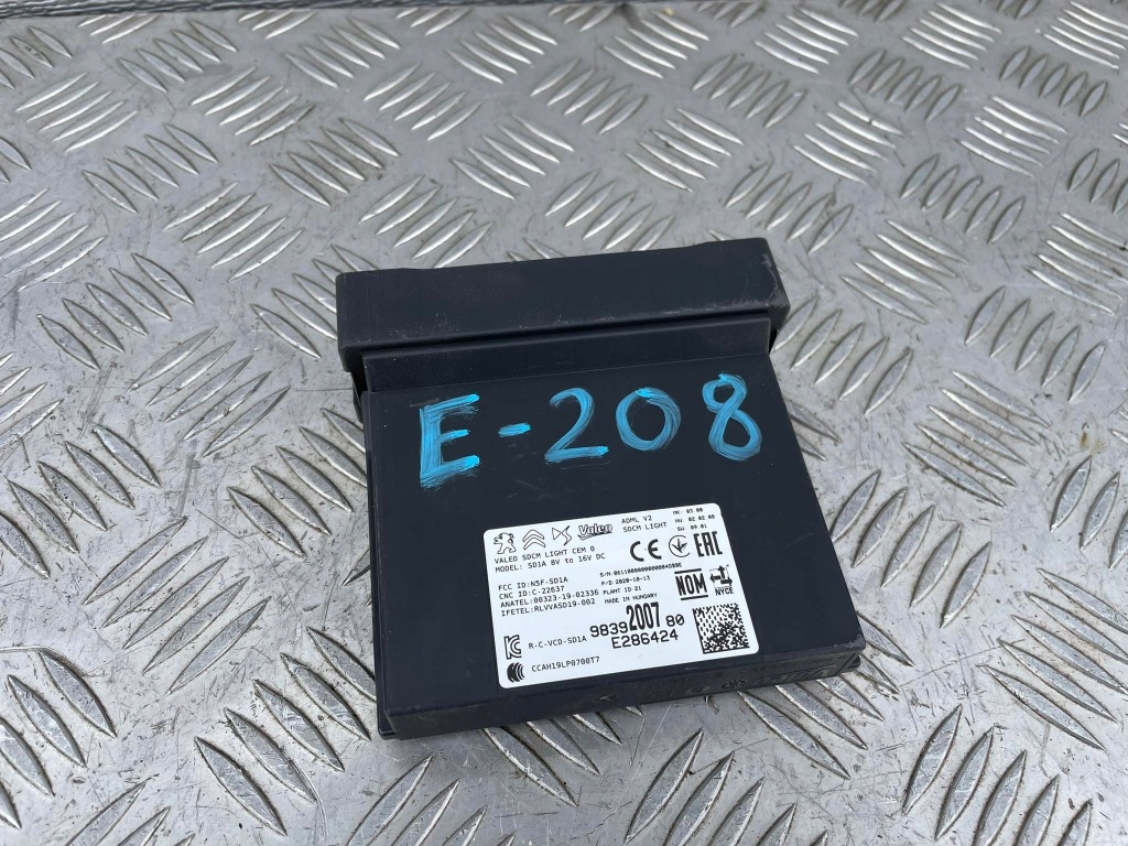 фото №1, Peugeot 208 ii модуль блок управления света 19-