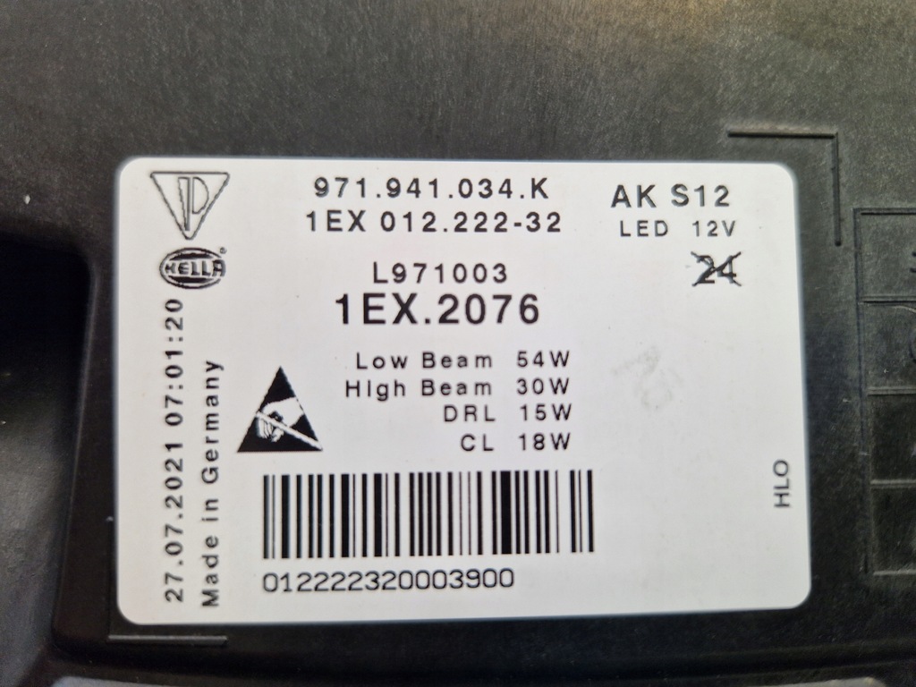 фото №10, Лампа передня ліва porsche panamera ii 971 2016- full led ece комплектна