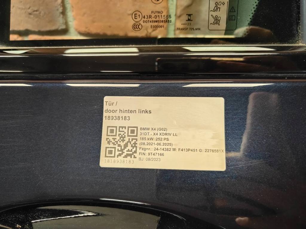 фото №8, Двері лівий задня ліва задні bmw g02 x4 f98 x4m 416 carbonschwarz