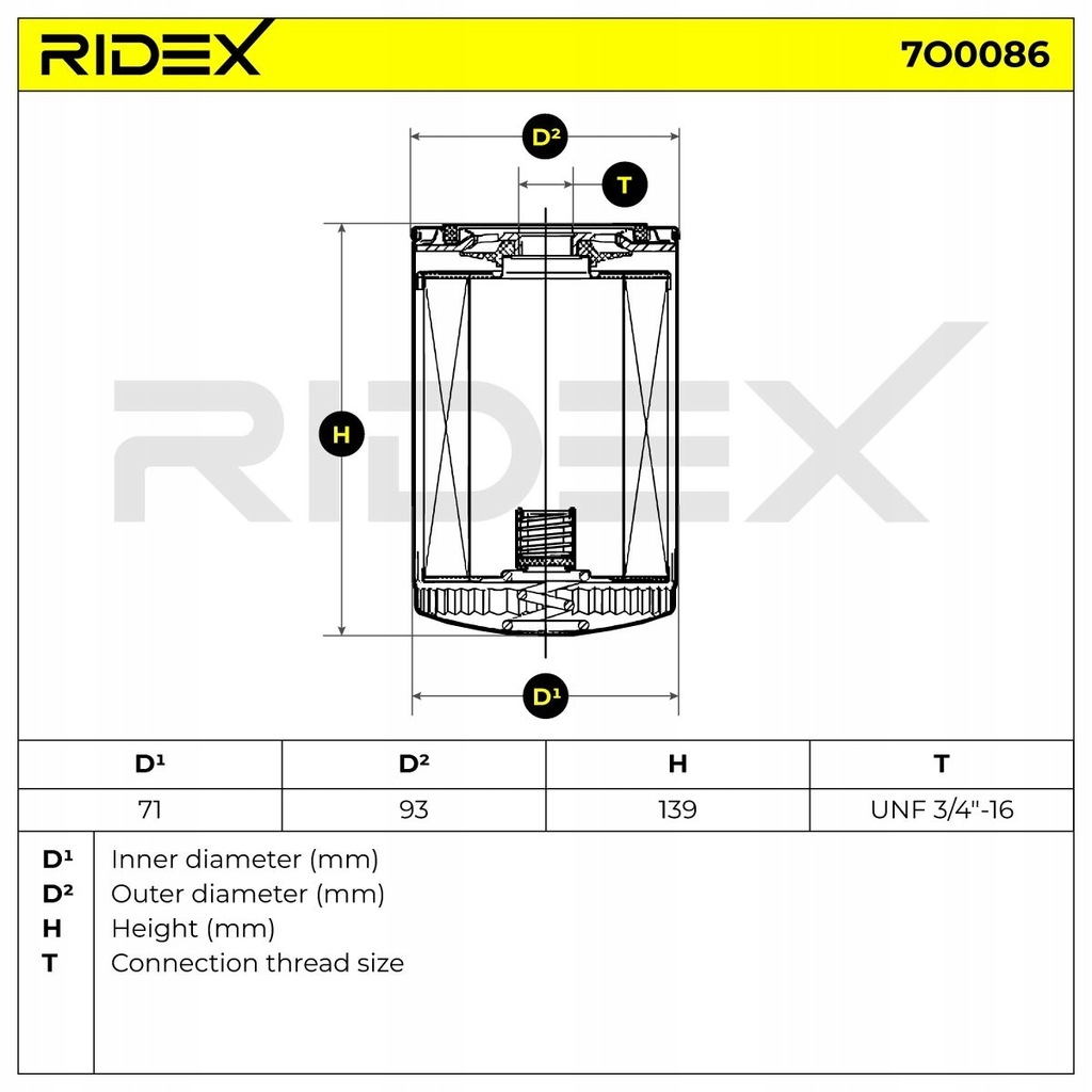 фото №5, Ridex 7o0086 фільтр оливи фільтр гвинтовий do ford ranger et do lexus lx