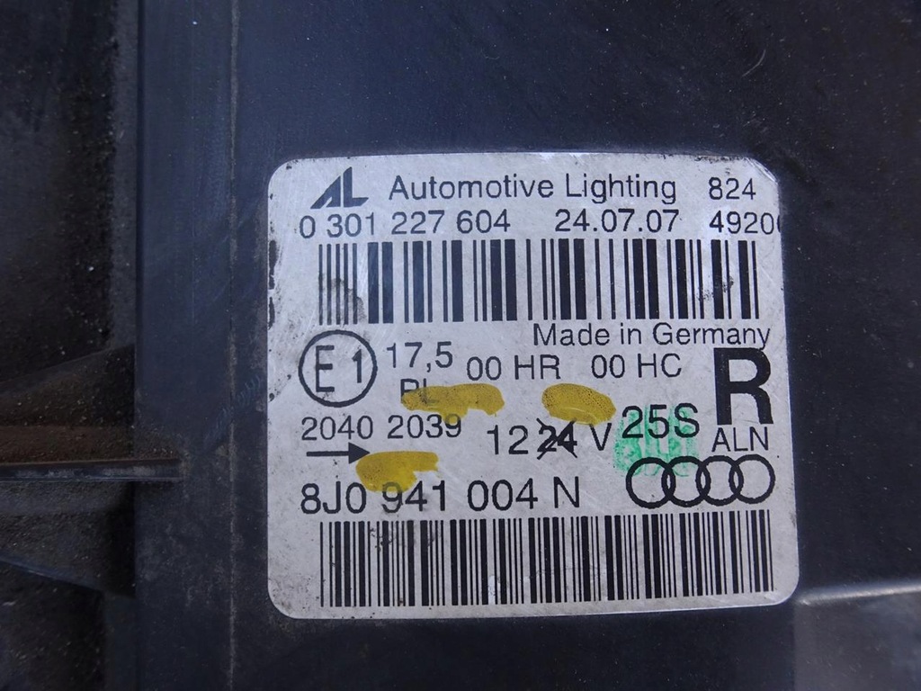 фото №9, Audi tt 8j 06-14 лампа правая перед передняя 8j0941004n