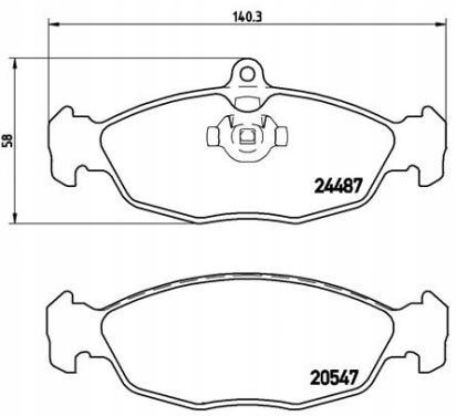 фото №1, Brembo p 36 017 набор тормозных колодок тормозных, тормоза дисковые