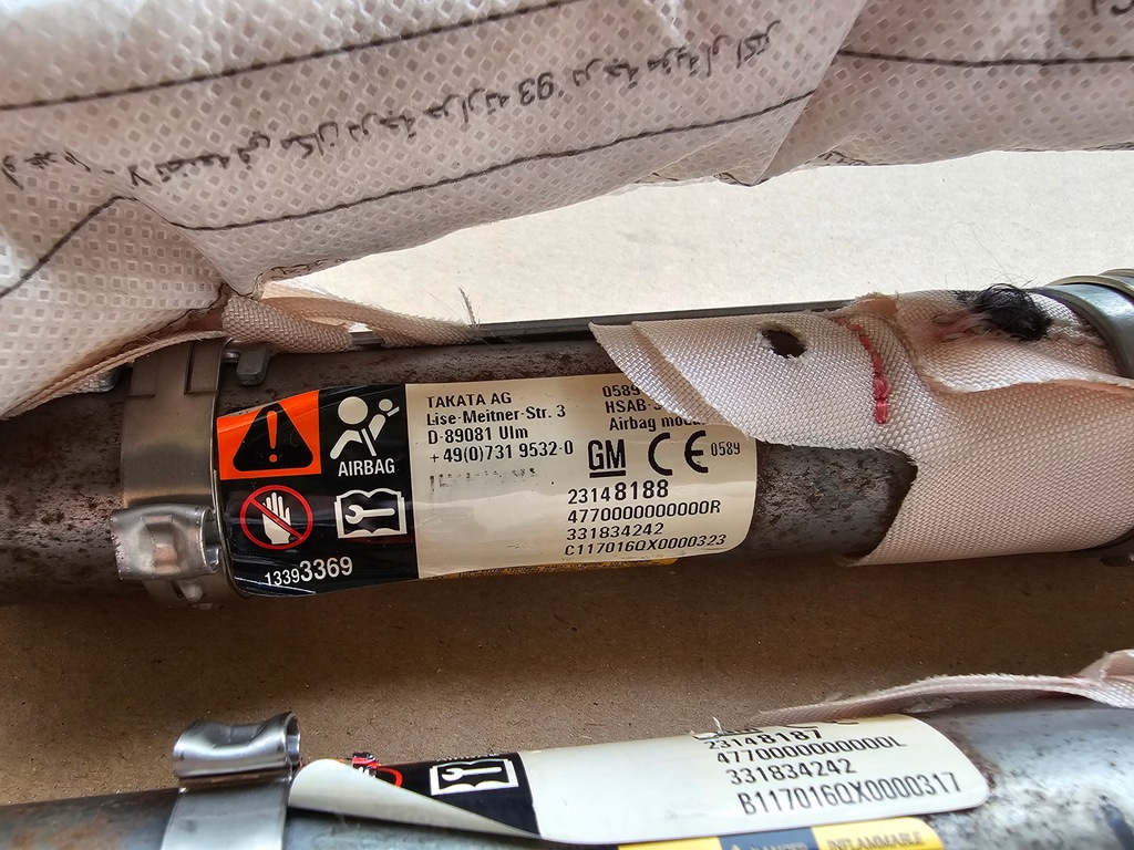 фото №5, Шторка безопасности воздушная левая правая opel insignia a hb