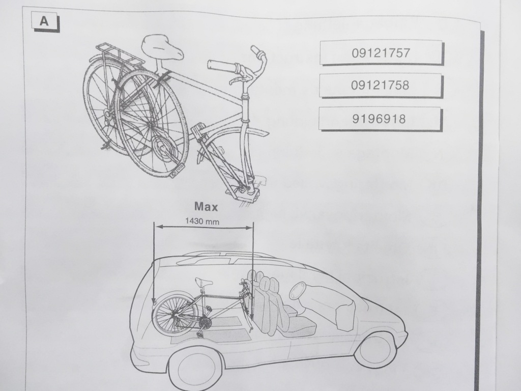 Багажник, кронштейн велосипедний opel adam оригінальний номер 9121757 Недорого