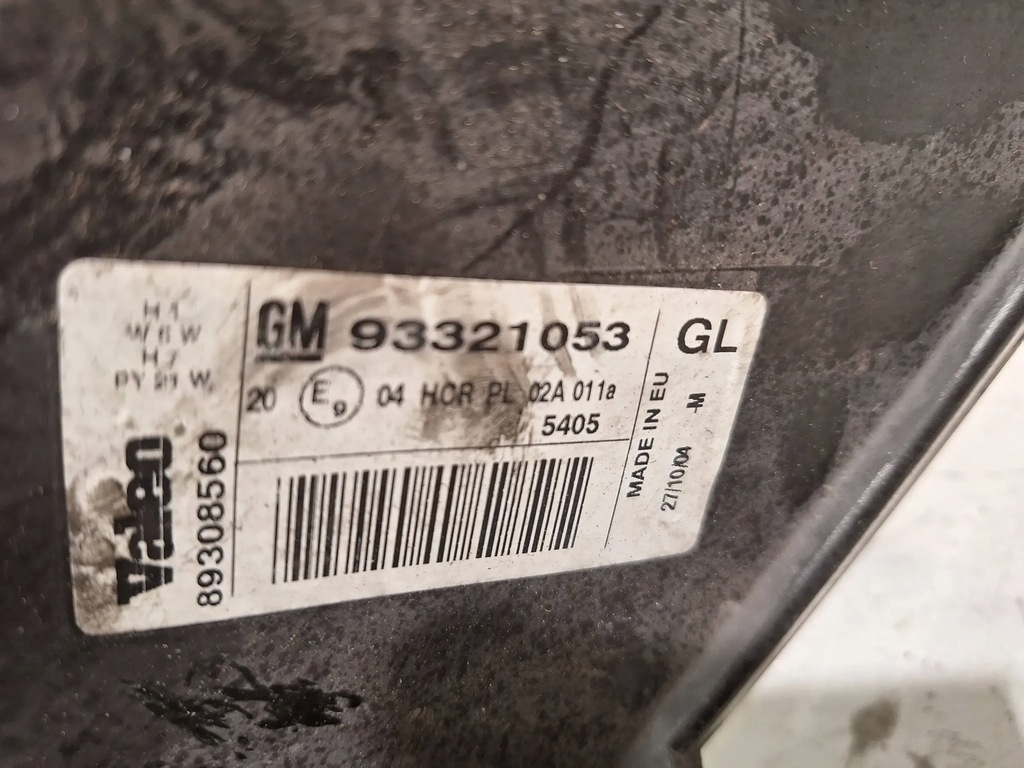 фото №7, Лампа перед правая 93321053 opel meriva a lift 05-10