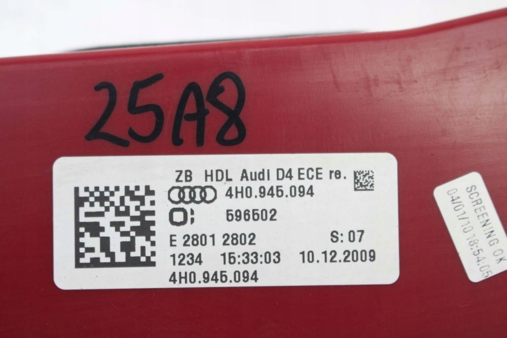 фото №10, Audi a8 s8 лампы led задняя 4h0945093 4h0945094 4h0945095 4h0945096 лампа задний