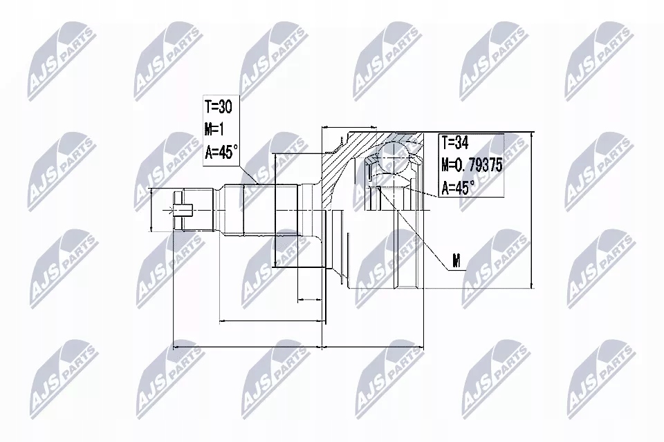 фото №2, Шарнир наружный перед le/pr honda accord ix viii cr-v iii 2006-