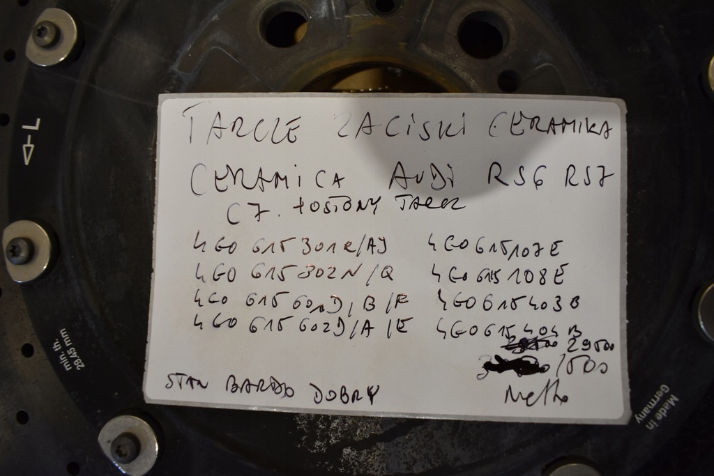 фото №7, Супорти гальмівні диски ceramika ceramica захист диск kpl. audi rs6 rs7 c7 1