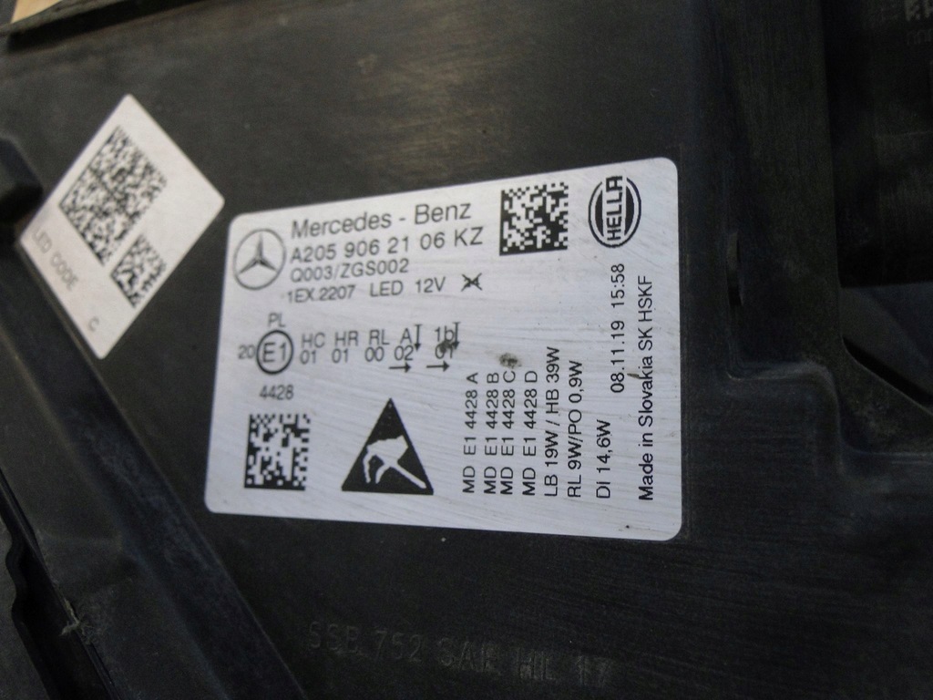 фото №11, Mercedes w205 205 lift лампа левая led high perform