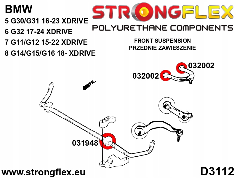 Втулка стабілізатора передній bmw 1 2 11-19 f20 / f21 rwd 3 2 23,5mm Недорого