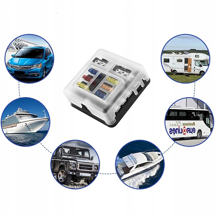 фото №12, Коробка корпус предохранителей 6 половина модуль 12 szt предохранителей набор