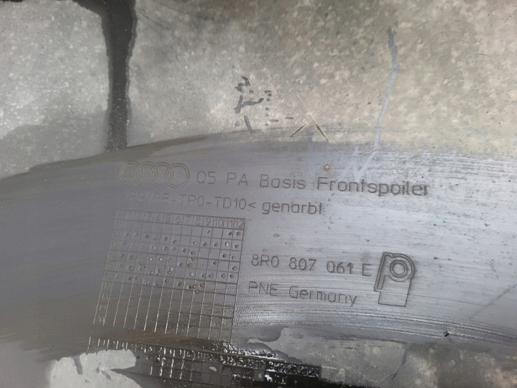 Audi q5 8r 8r0 рестайлінг  12- бампер перед передній накладка 6xpdc spr 8r0807061e Оригінал