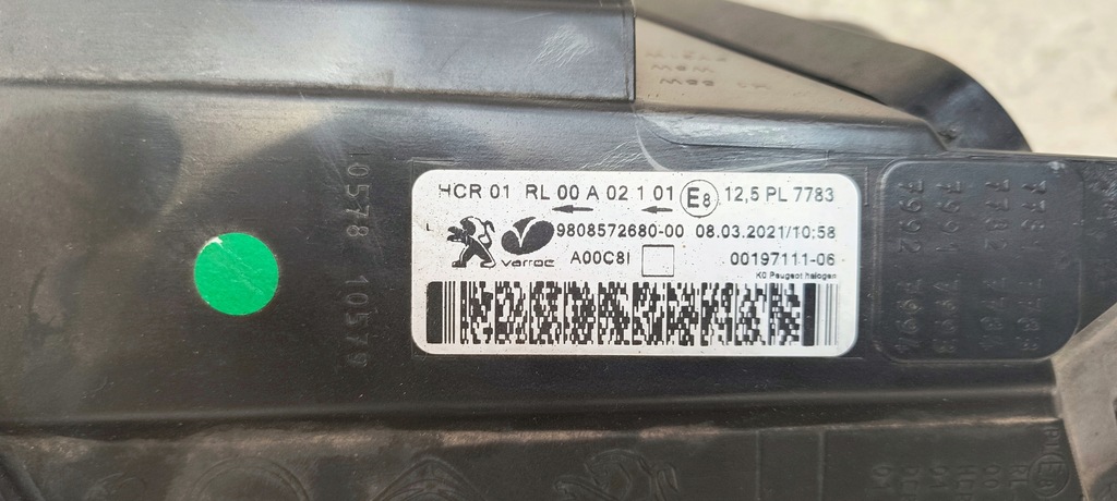 фото №14, Лампа перед ліва peugeot expert iii 16-23 traveller