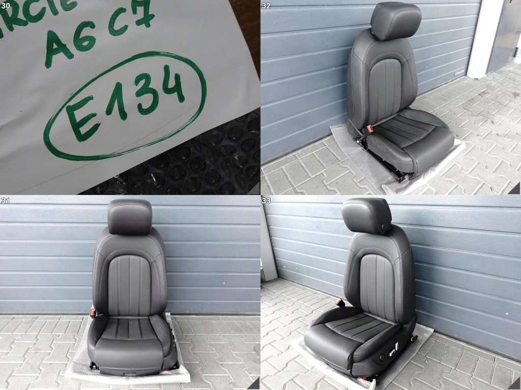 фото №10, Audi a6 4g0 c7 lift 14-18 комплект сидінь czarna шкіра вентильовані перед задня