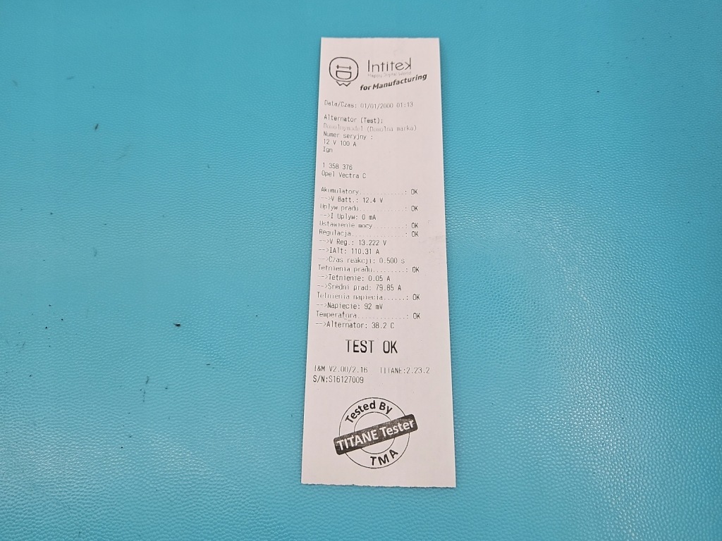 Test генератор opel vectra c 0986044010 2.2 16v Зі Шроту