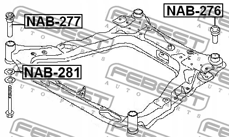 фото №3, Втулка задня febest do renault koleos i 2.0 dci 2.5