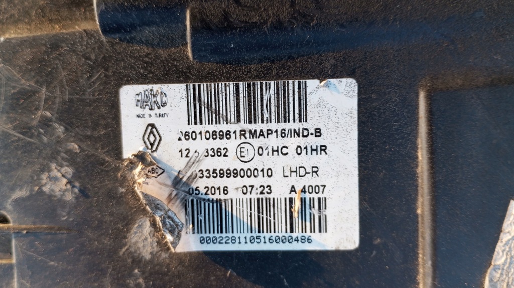 фото №16, Лампа правый перед europa 260106961r renault clio iv 4