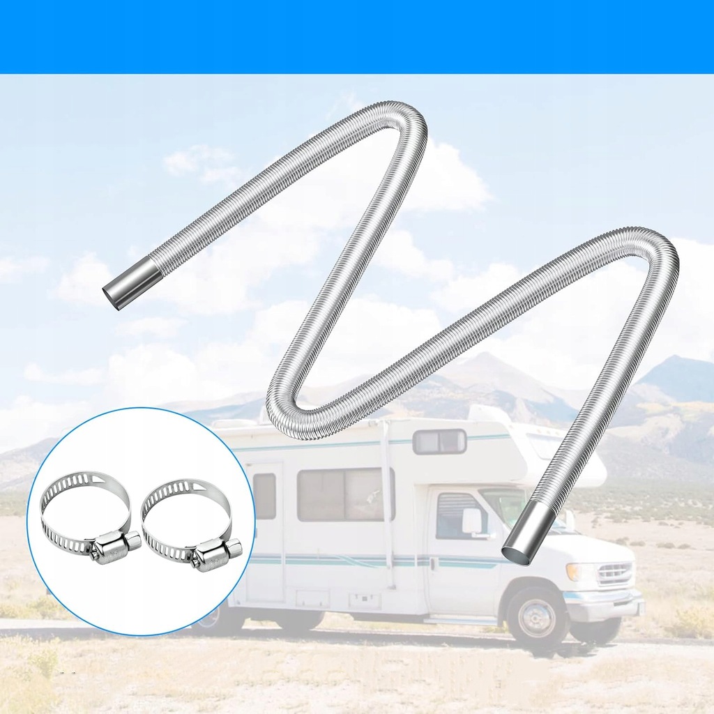 фото №10, Wąż випускний do автомобіля труба обігрівача повітря труба вихлопна 2,5 cm