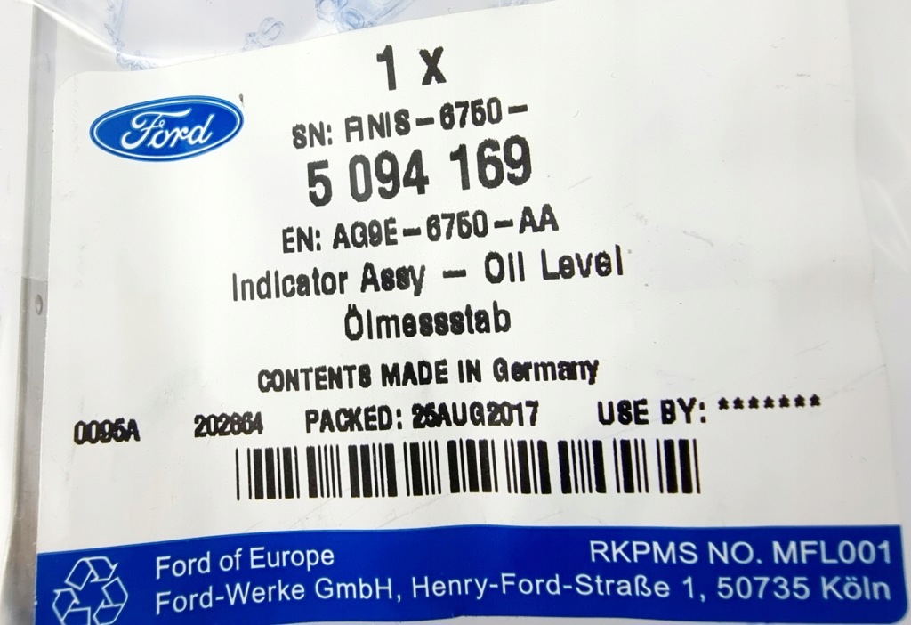 фото №2, Щуп масла s-max/galaxy 06-15 2.0 ecoboost 200ps