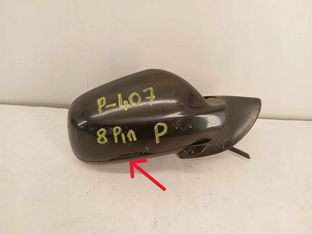 фото №1, Дзеркало праве двері peugeot 407 04-11 8 pin