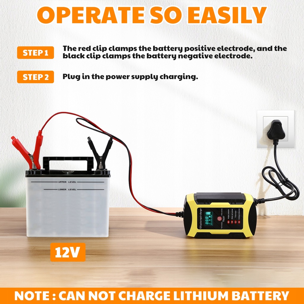 фото №8, Зарядное устройство аккумулятор 12v 6a автомобилей motocykli i innych транспортных средств