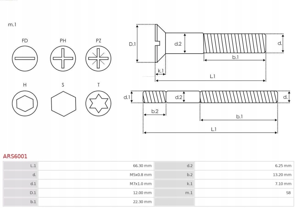 фото №3, As-pl шпилька ars6001 as