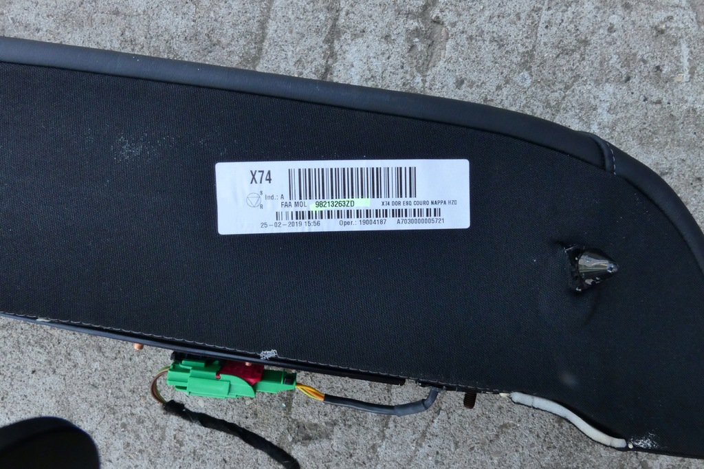 фото №5, Citroen ds7 подушка подушка безопасности сиденье правая задняя 9816414780