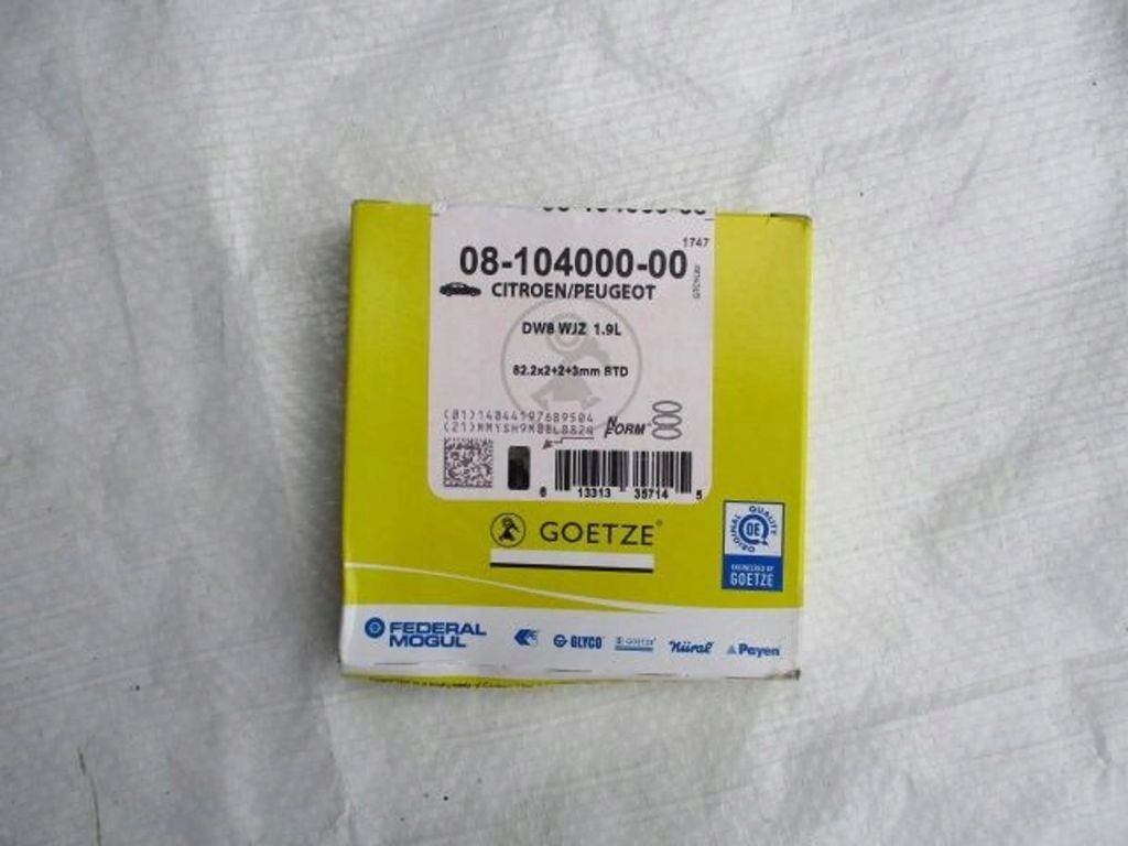 Купити Peugeot partner 2 1.9d dw8 набір кілець поршня новий