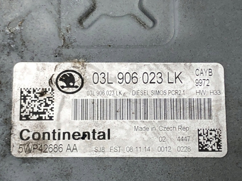 фото №12, Набор стартовый блок управления skoda rapid 5ja920800c 03l906023lk 1.6 90km