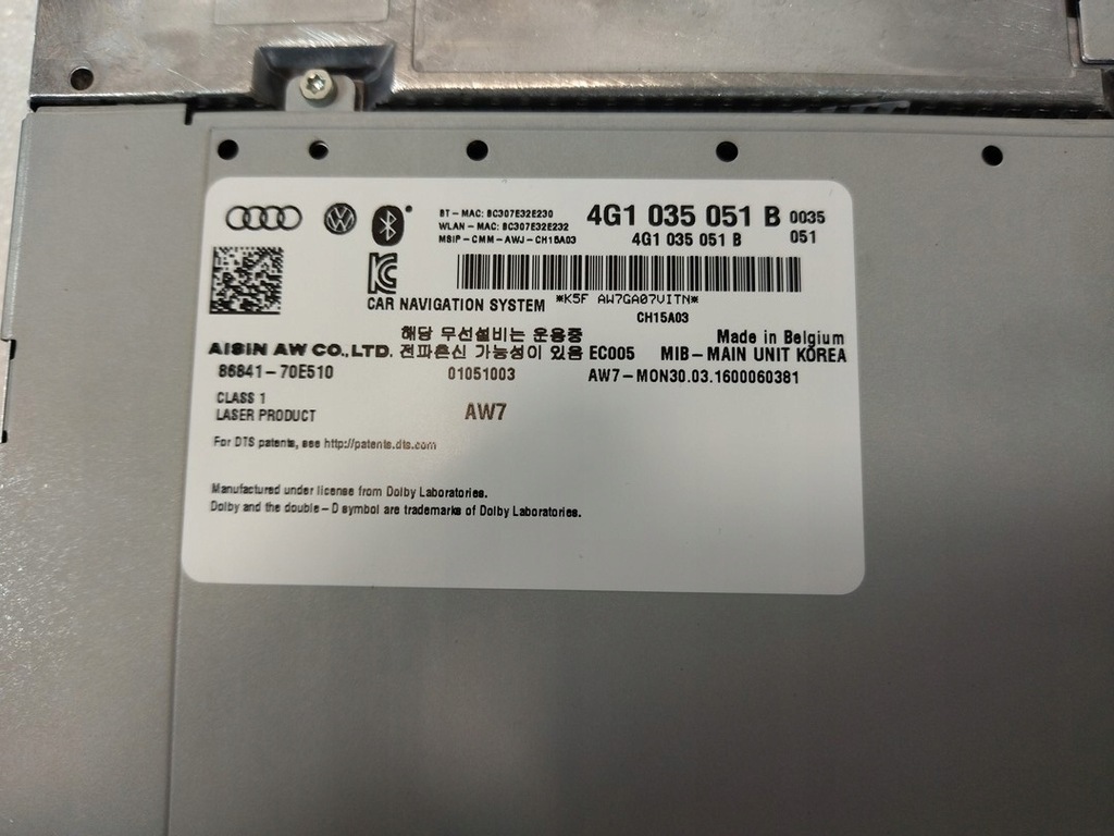 фото №8, 4g1035051b блок mib high audi a6 rs6 a7 rs7 2014-2018r