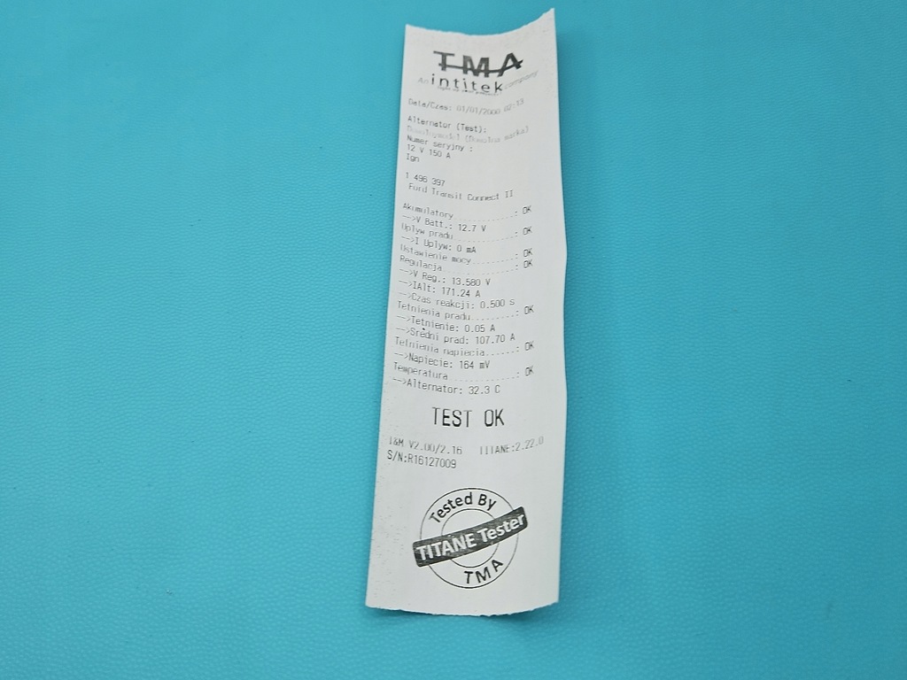 фото №7, Test генератор ford transit connect ii mk2 12-22 av6n-10300-gd 1.5 tdci