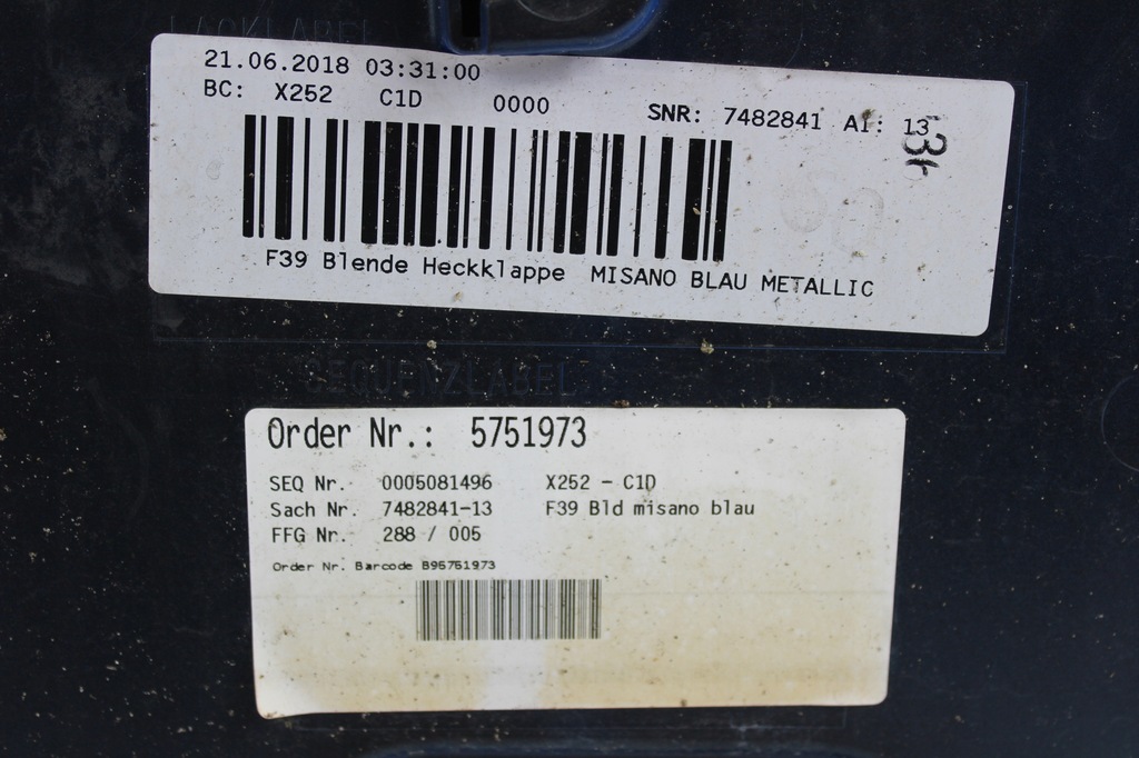 фото №5, Накладка крышка багажника задняя bmw x2 f39 bdb