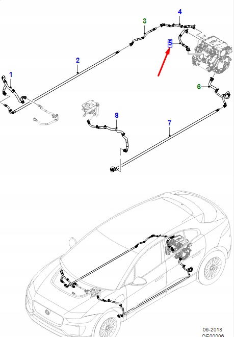 фото №1, Jaguar i-pace x590 ecu to rlectric двигун inlet шланг t4k9798 original