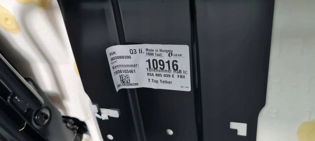 фото №16, Q3 83a заднее сиденье спинка сиденье задняя сиденья perlnappa sline