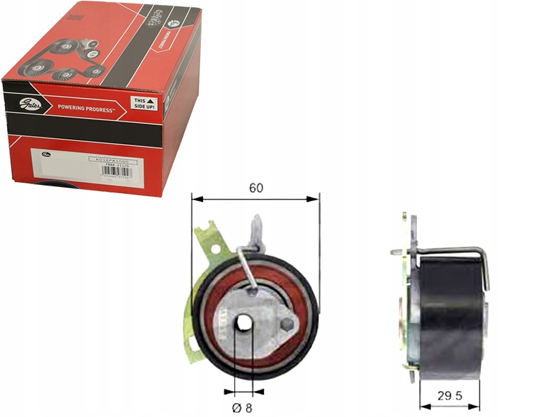 фото №1, Gates t43186 ролик натяжителя, ремень распределительного вала