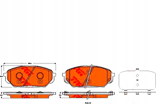 фото №1, Trw тормозные колодки тормозные hyundai перед ix55 3,0crdi 08
