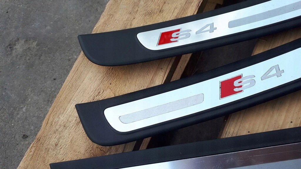 фото №5, S4 b8 lift накладки молдинг пороговые накладки 4x